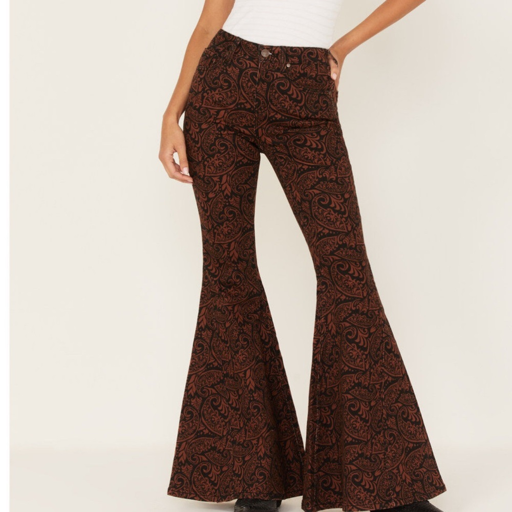 Shyanne Brown and Black Paisley Trousers